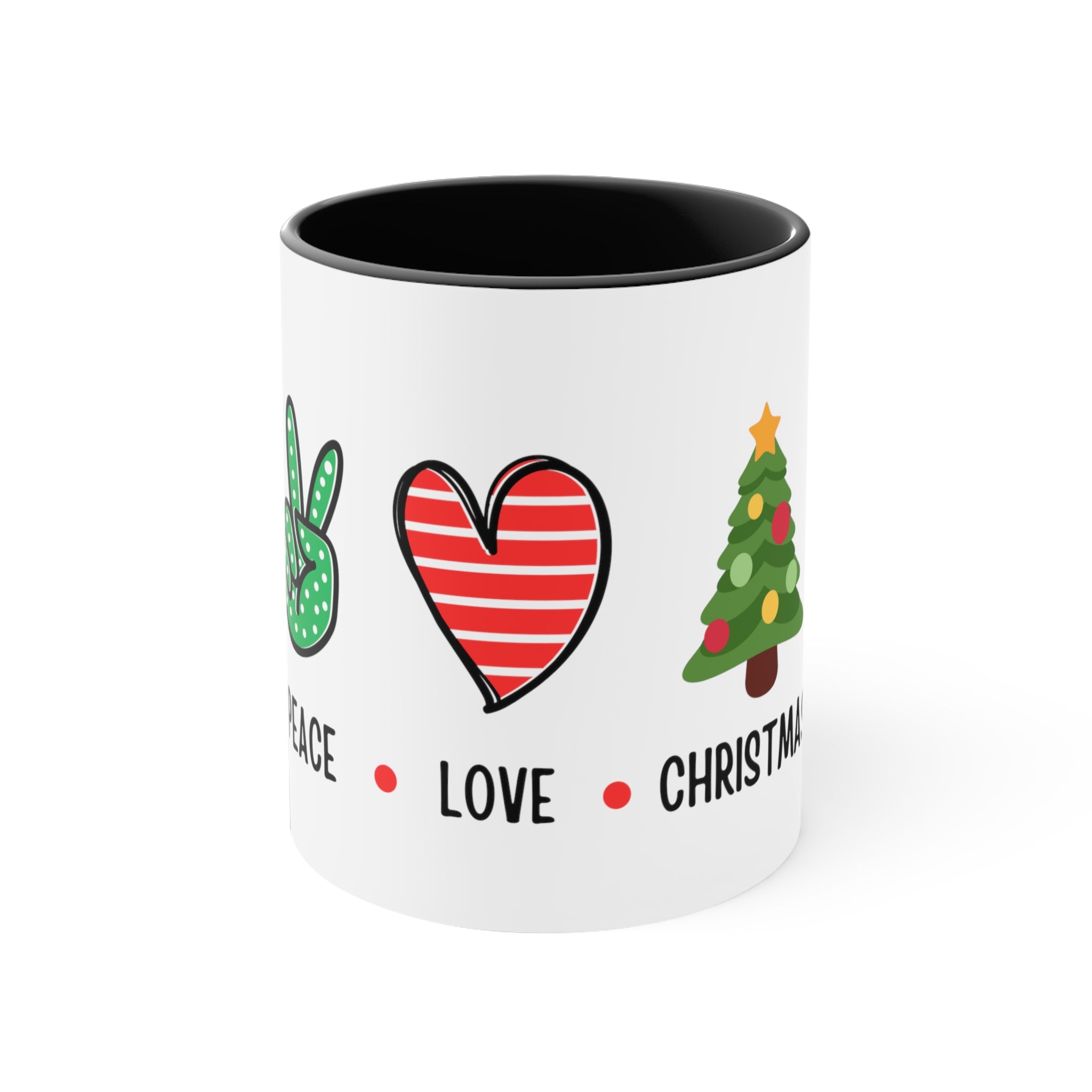 CHRISTMAS Coffee Mug, 11oz - Peace Love Christmas