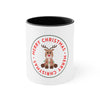 CHRISMTAS Reindeer Coffee Mug, 11oz - Merry Christmas cute Reindeer