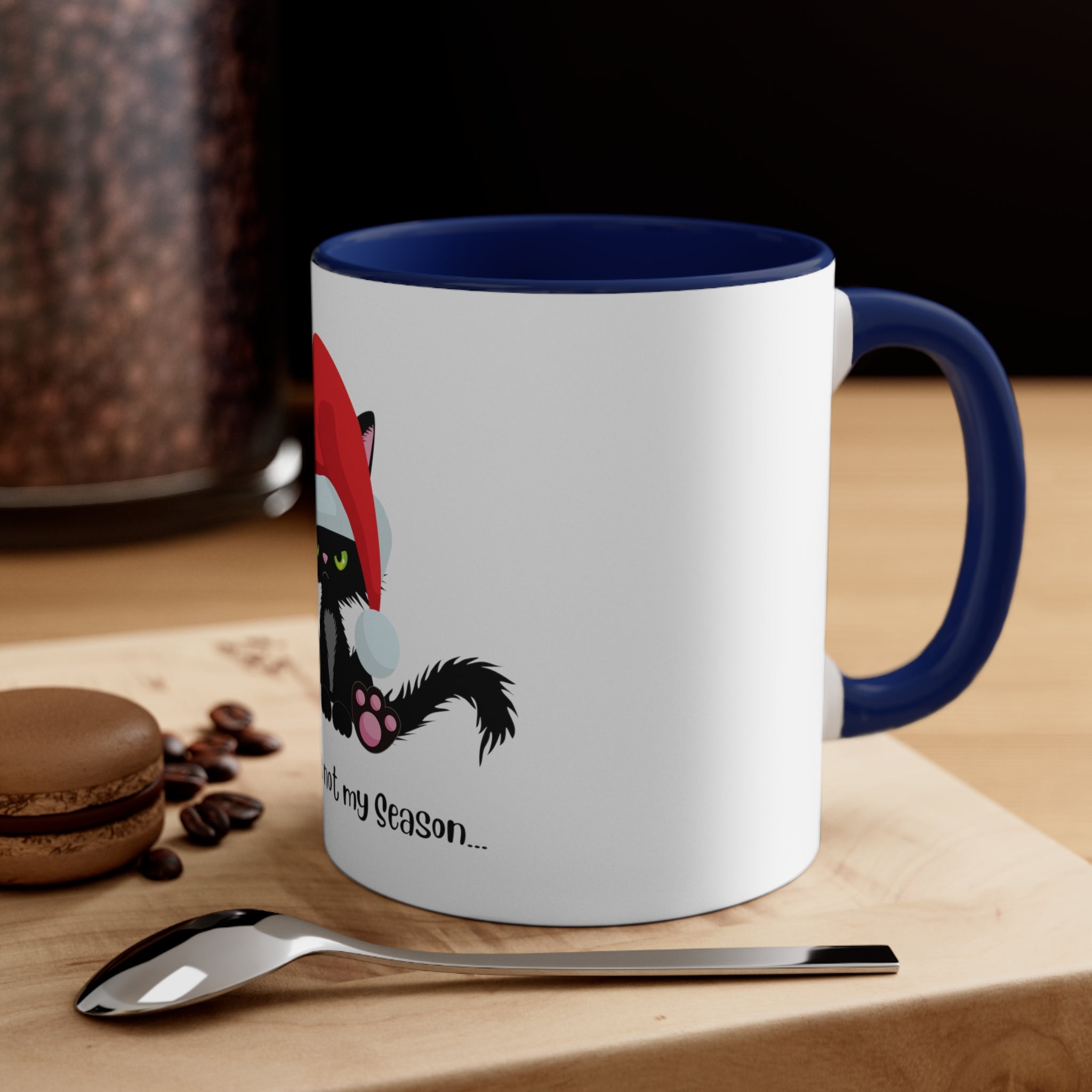 CHRISTMAS Kitten Coffee Mug, 11oz - tis not my season