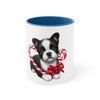 BOSTON TERRIER Christmas Coffee Mug, 11oz - Candy Cane puppy