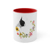 BOSTON TERRIER Coffee Mug, 11oz - Flowers