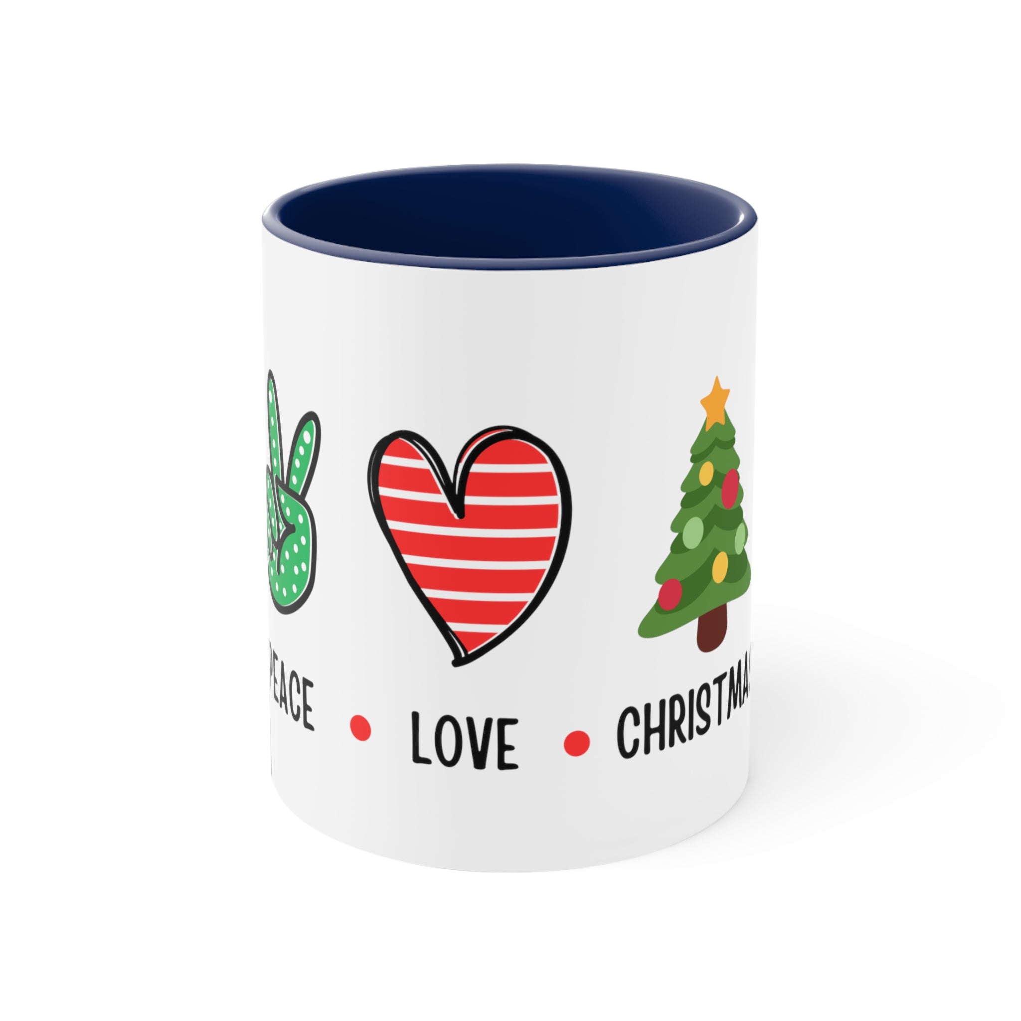 CHRISTMAS Coffee Mug, 11oz - Peace Love Christmas