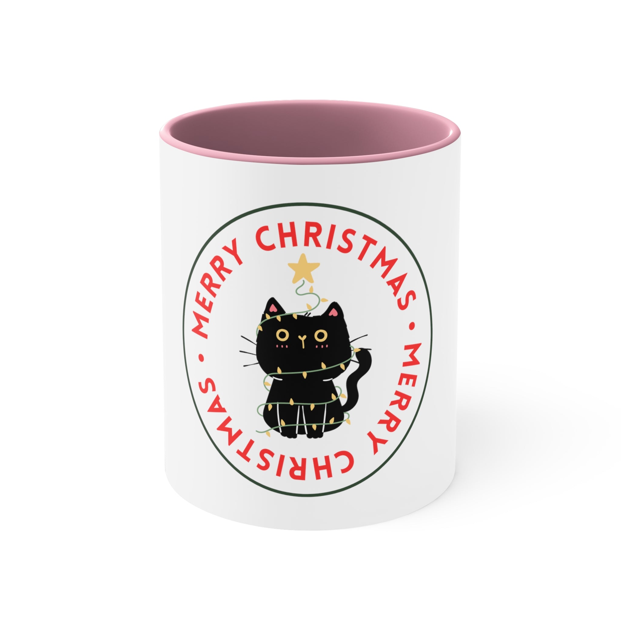 CHRISTMAS Kitten Coffee Mug, 11oz - Merry Christmas