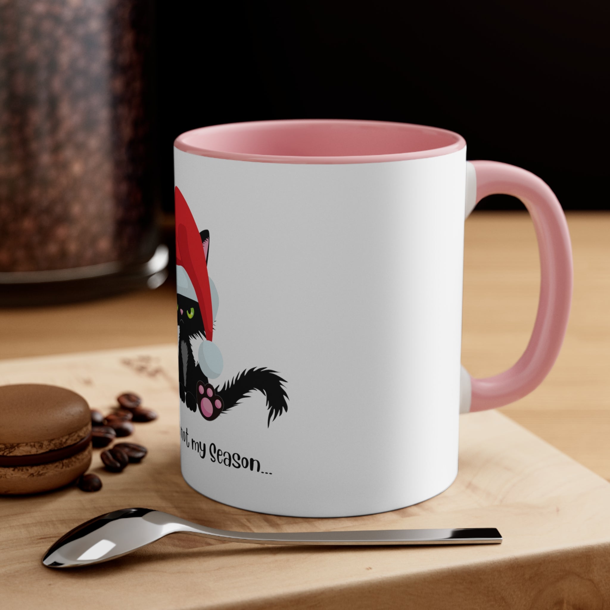 CHRISTMAS Kitten Coffee Mug, 11oz - tis not my season