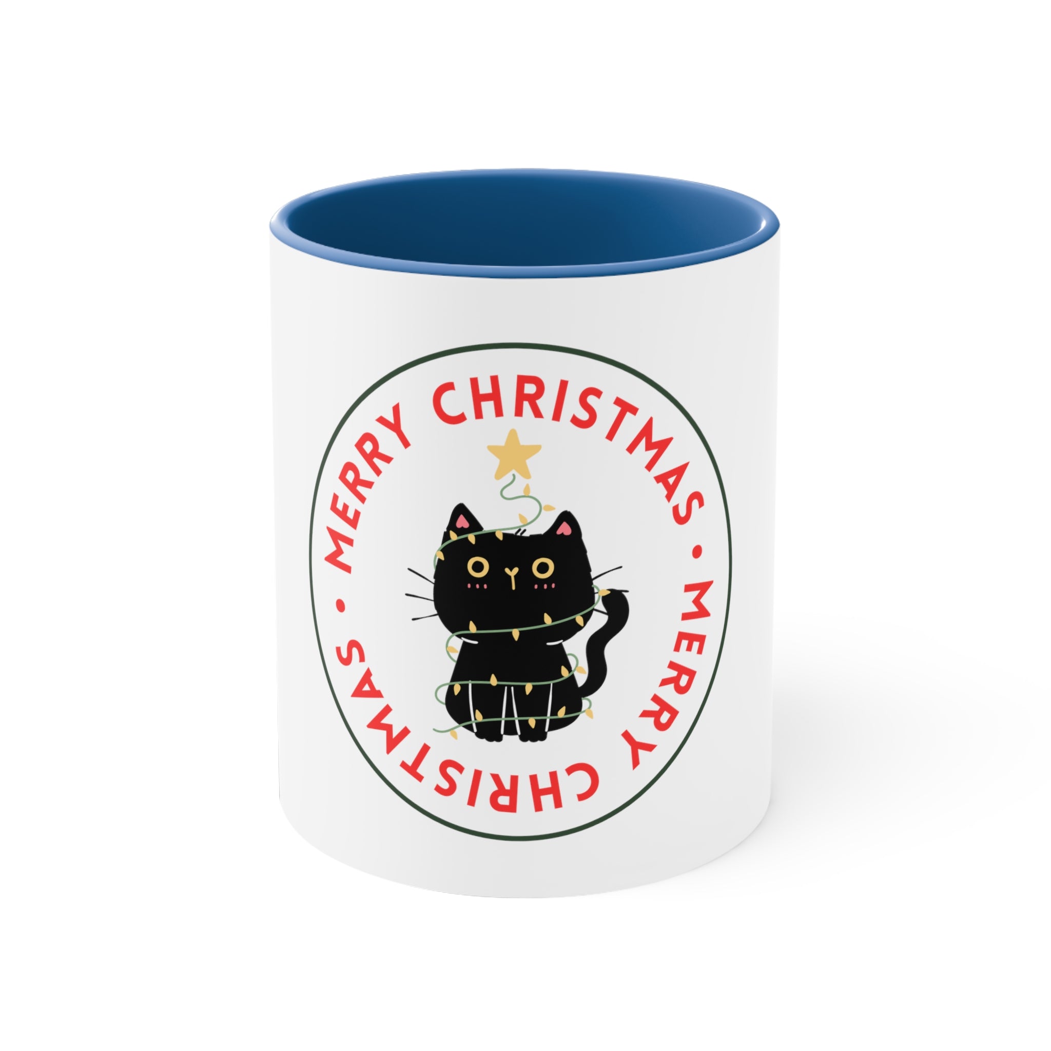 CHRISTMAS Kitten Coffee Mug, 11oz - Merry Christmas