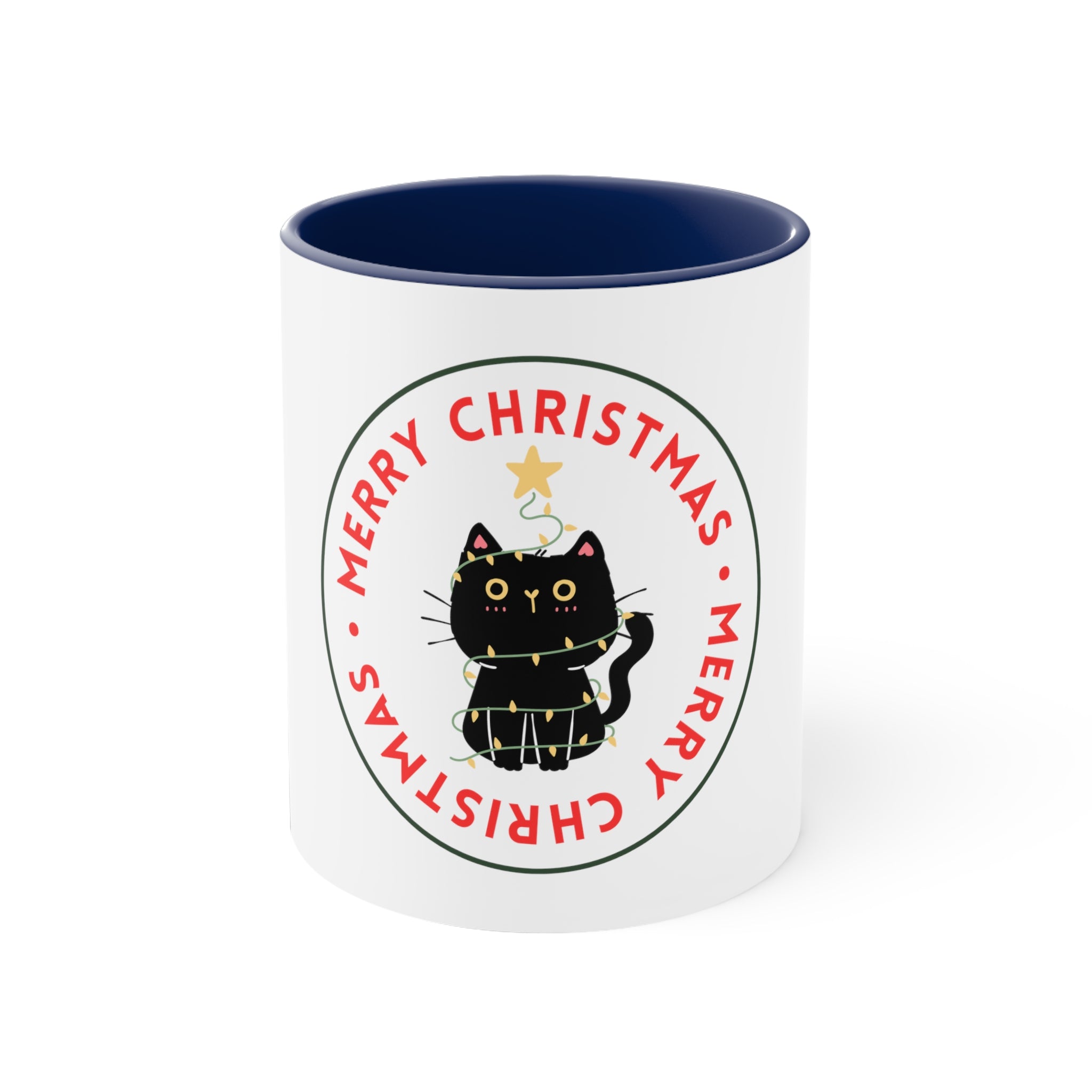 CHRISTMAS Kitten Coffee Mug, 11oz - Merry Christmas