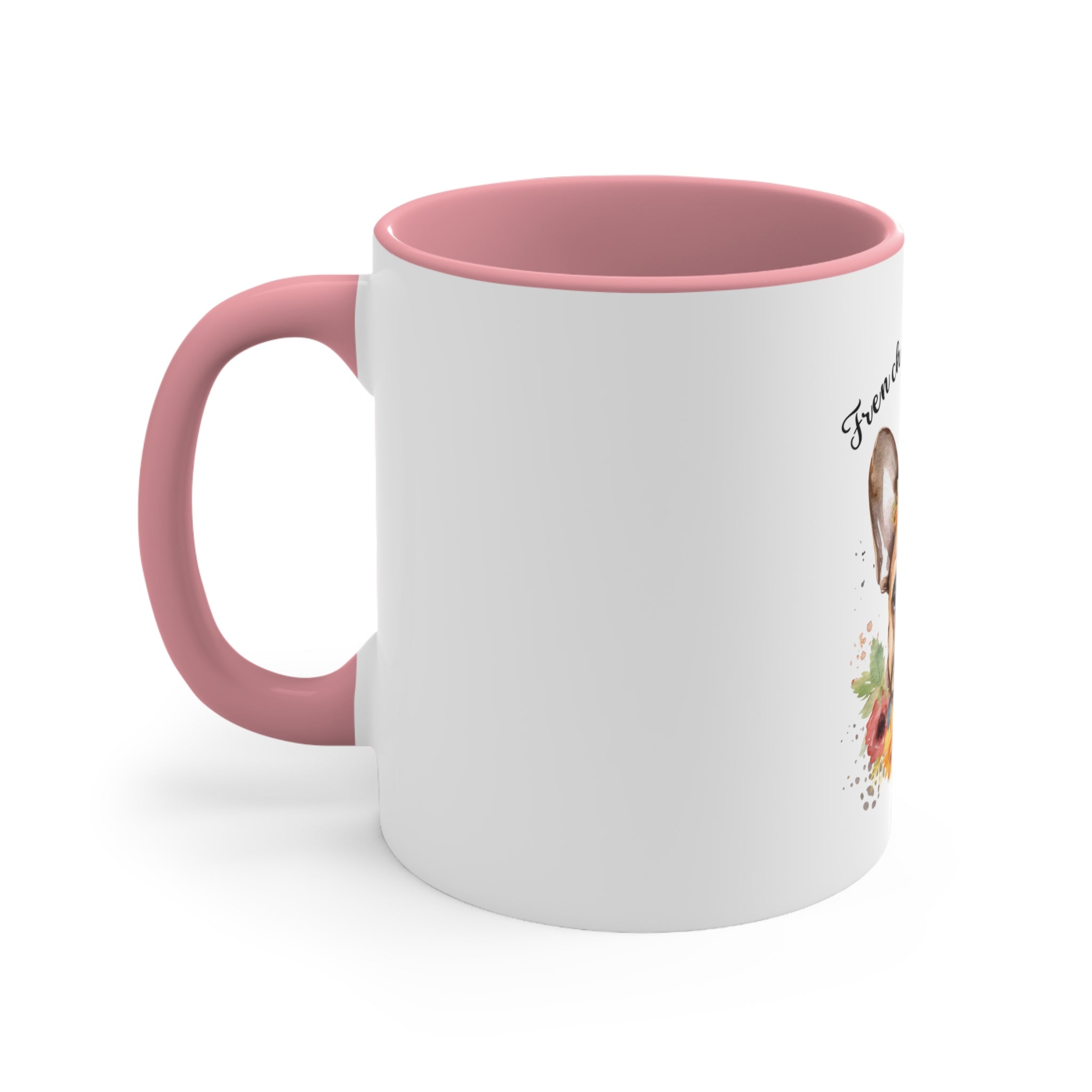 FRENCH BULLDOG Coffee Mug, 11oz - French Bulldog with Flowers