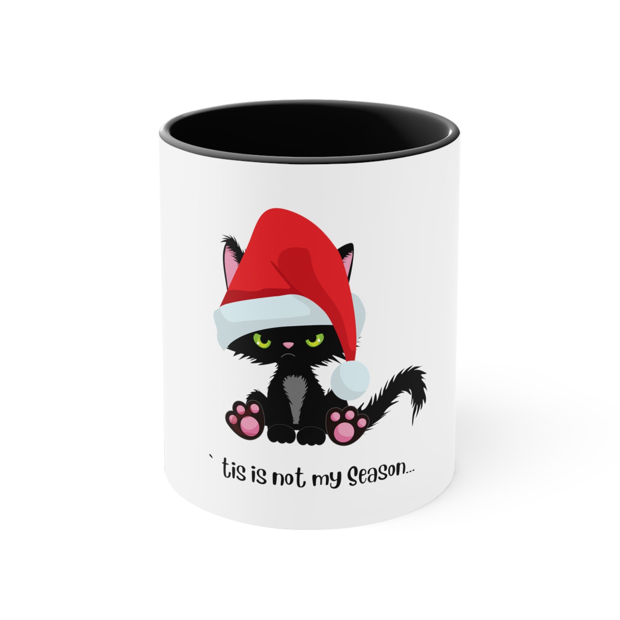 CHRISTMAS Kitten Coffee Mug, 11oz - tis not my season