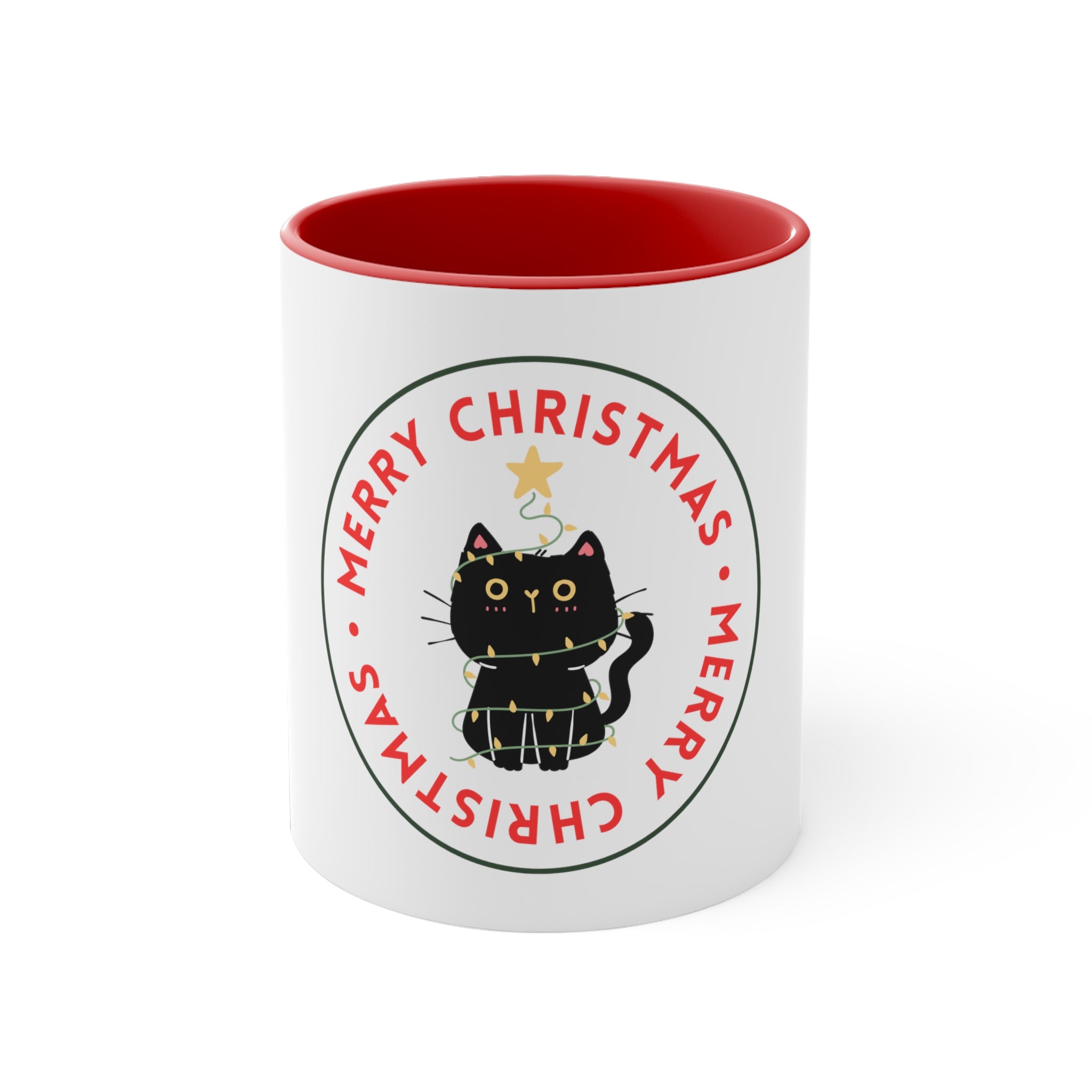 CHRISTMAS Kitten Coffee Mug, 11oz - Merry Christmas