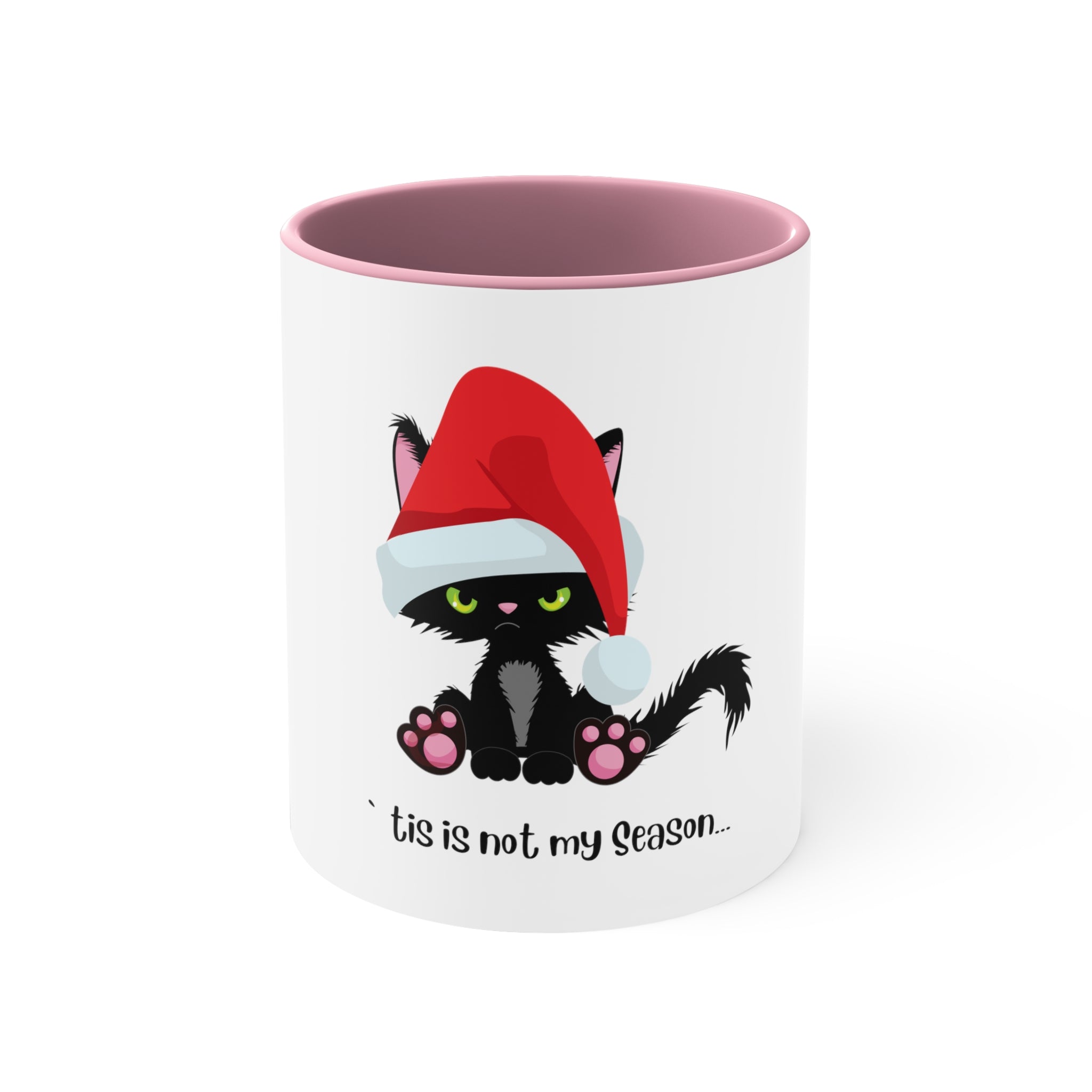 CHRISTMAS Kitten Coffee Mug, 11oz - tis not my season