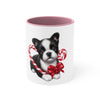 BOSTON TERRIER Christmas Coffee Mug, 11oz - Candy Cane puppy