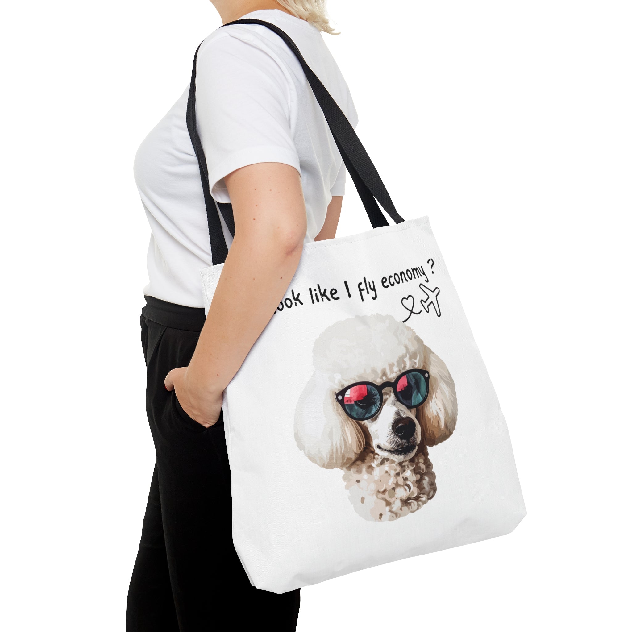 POODLE Tote Bag (AOP) - fly economy ?